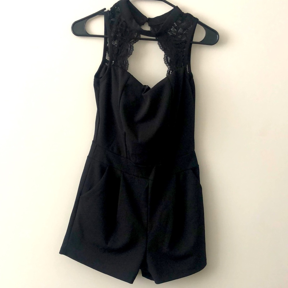 Black Elegant Romper